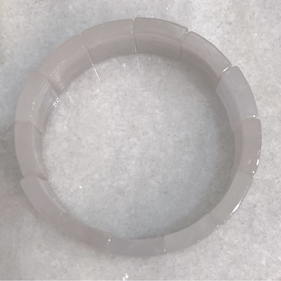 Natural Jade Thick Stretch Bracelet - Picture 8 of 12